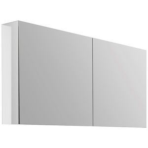 Spiegelkast 1400x650x120mm wit dubbelz. m.iverl. Detremmeri